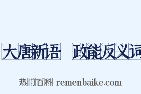大唐新语·政能反义词是什么意思的图片